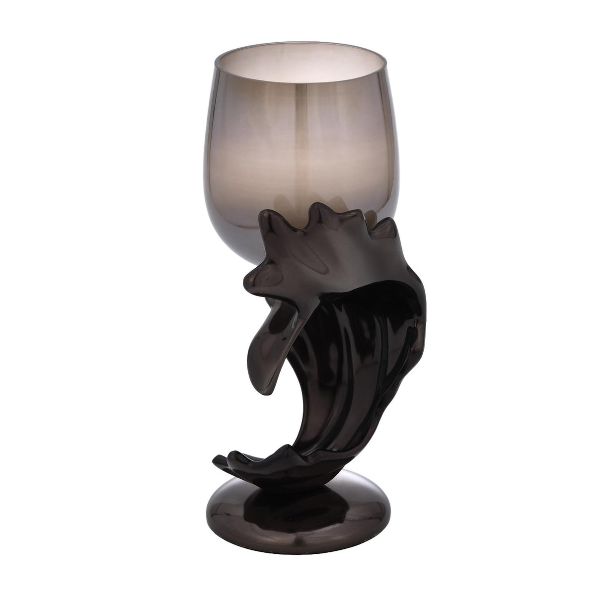 Tidal Splash Small Candle Holder- Grey