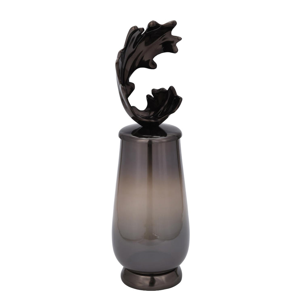 Decorative Hamatite Twig Small Vase- Grey