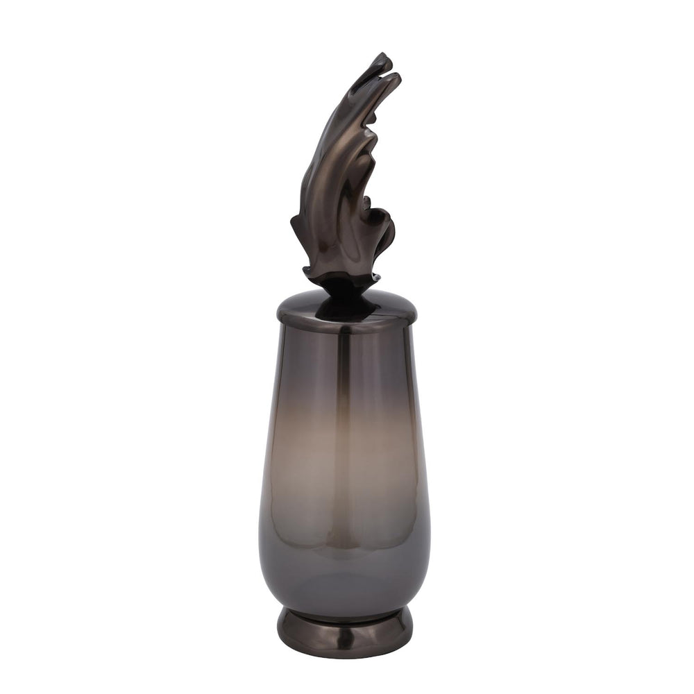 Decorative Hamatite Twig Small Vase- Grey