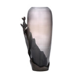 Decorative Hamatite Wave Vase- Grey