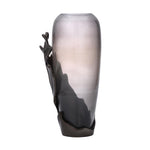 Decorative Hamatite Wave Vase- Grey