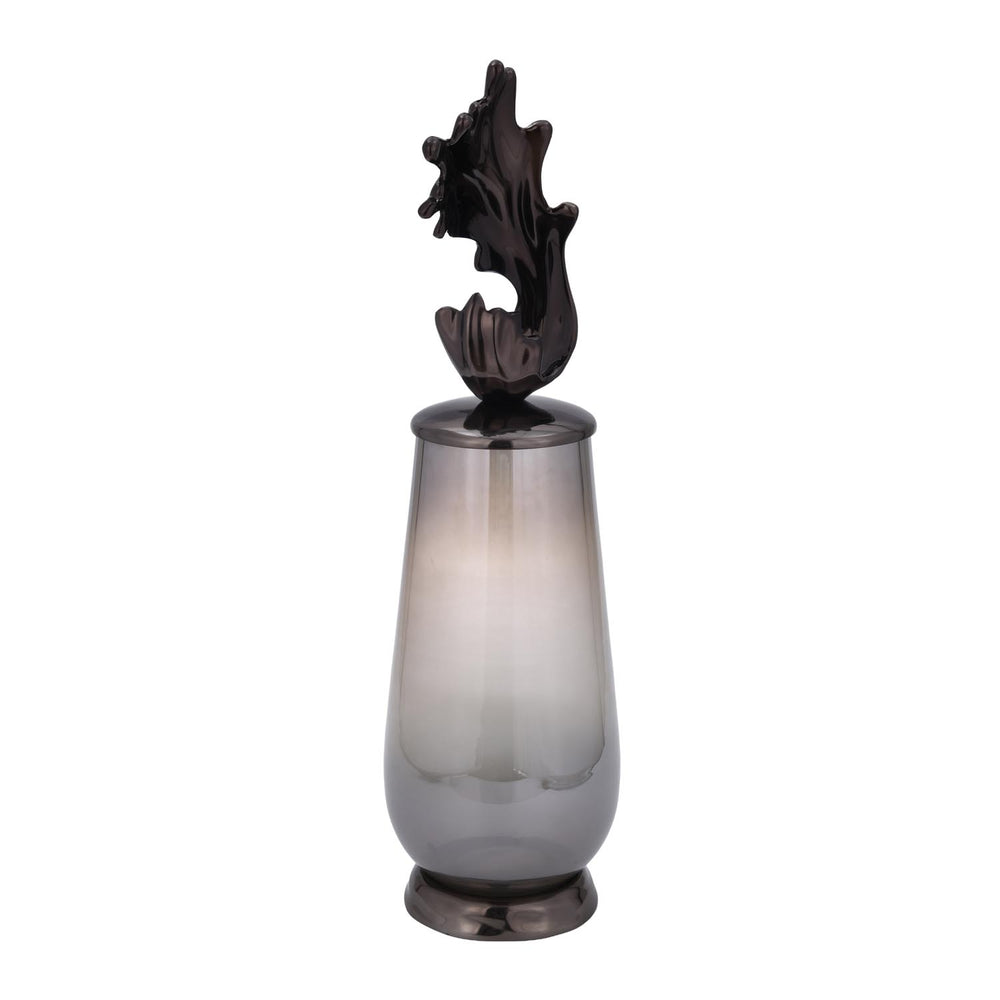Decorative Hamatite Twig Large Vase- Grey