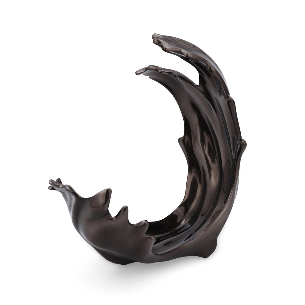 Decorative Hamatite Wave Sculpture Showpiece- Grey