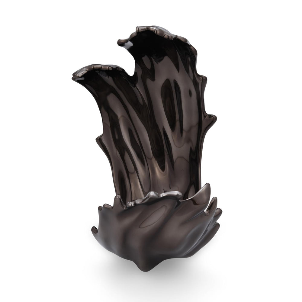 Decorative Hamatite Wave Sculpture Showpiece- Grey