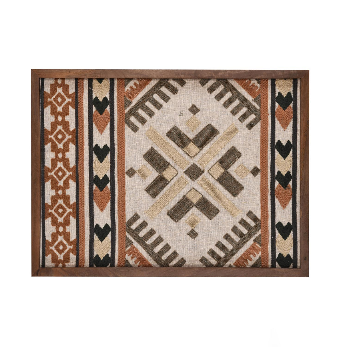 Meadow Patterned Embroidered Wall Art- Multicolor