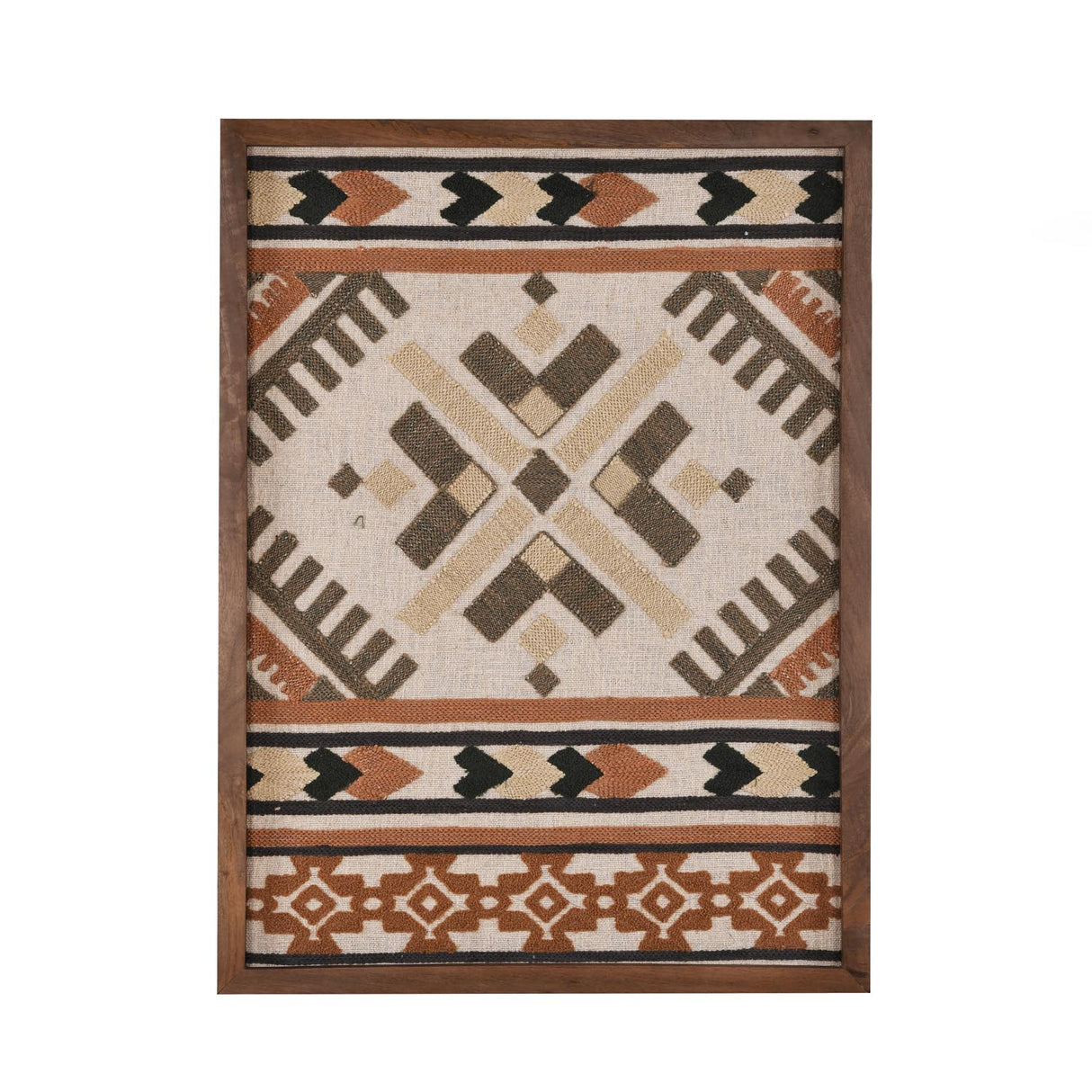 Meadow Patterned Embroidered Wall Art- Multicolor