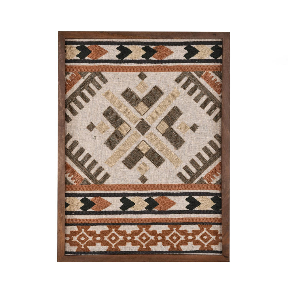 Meadow Patterned Embroidered Wall Art- Multicolor