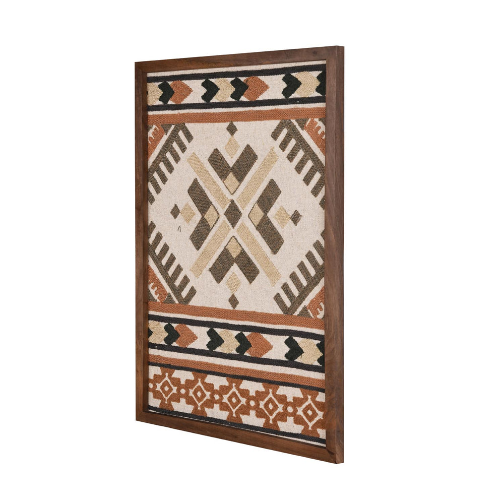 Meadow Patterned Embroidered Wall Art- Multicolor