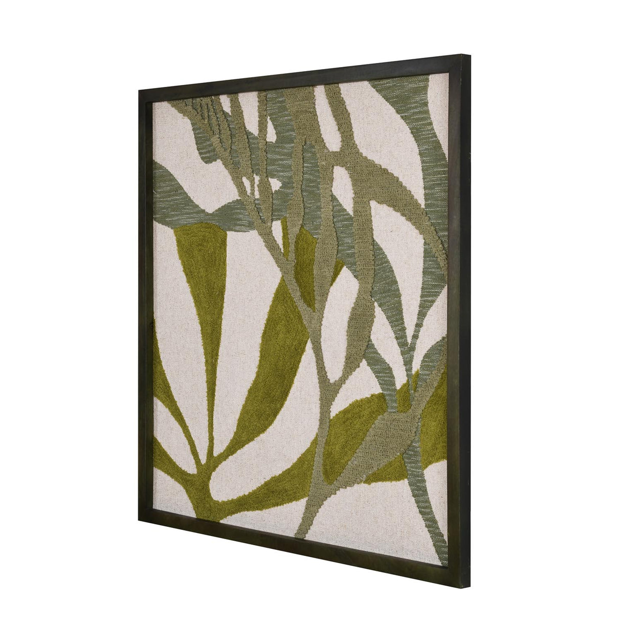 Garden Texture Embroidered Wall Art- Green