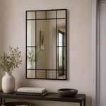 Minimal Grid Wall Mirror- Black