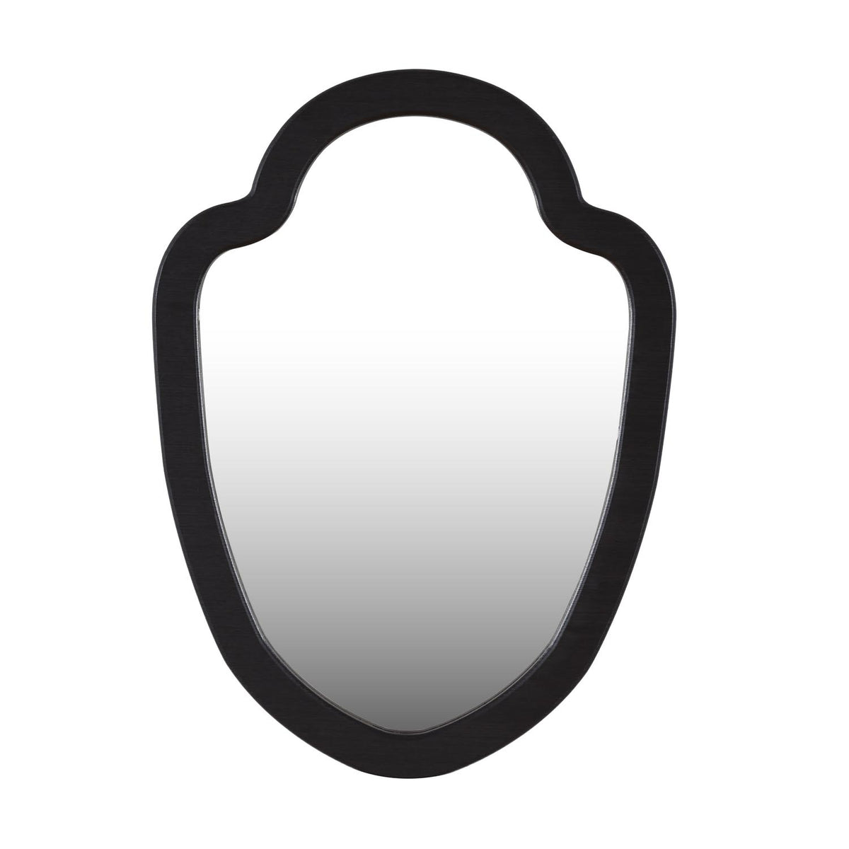 Decorative Shield Wall Mirror- Black