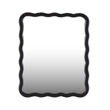 Wavy Rectangular Wall Mirror- Black