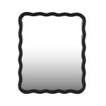 Wavy Rectangular Wall Mirror- Black