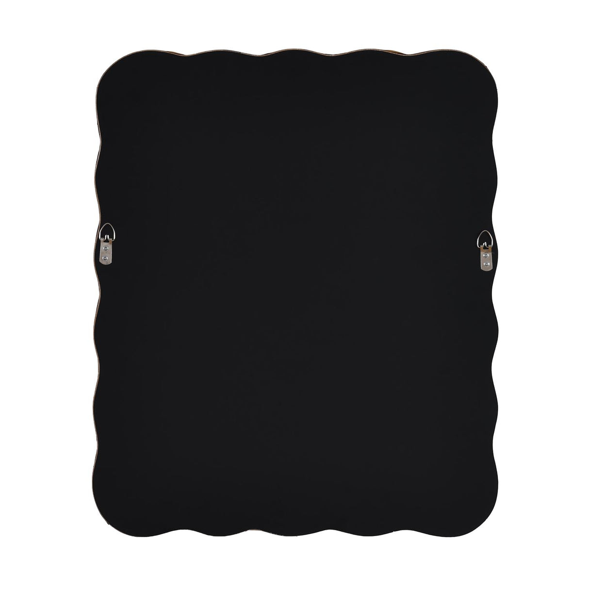 Wavy Rectangular Wall Mirror- Black