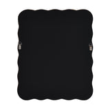 Wavy Rectangular Wall Mirror- Black