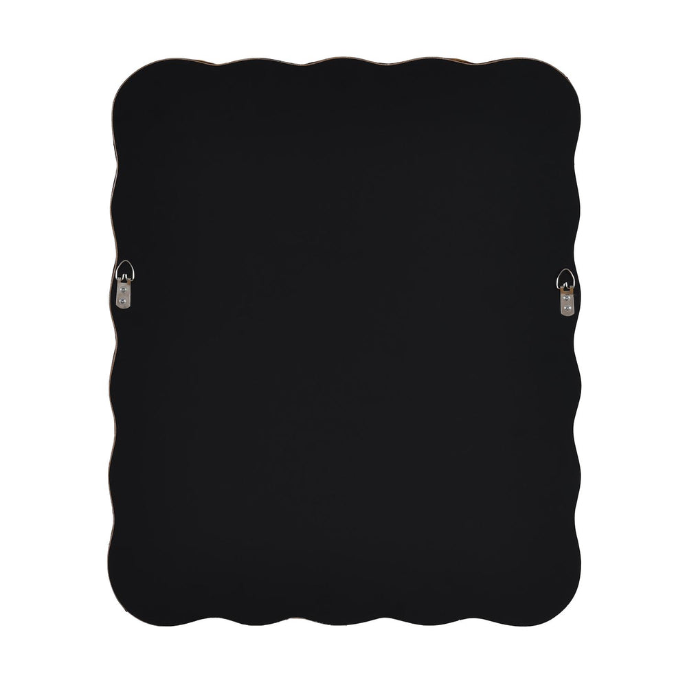 Wavy Rectangular Wall Mirror- Black