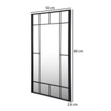 Minimal Grid Wall Mirror- Black