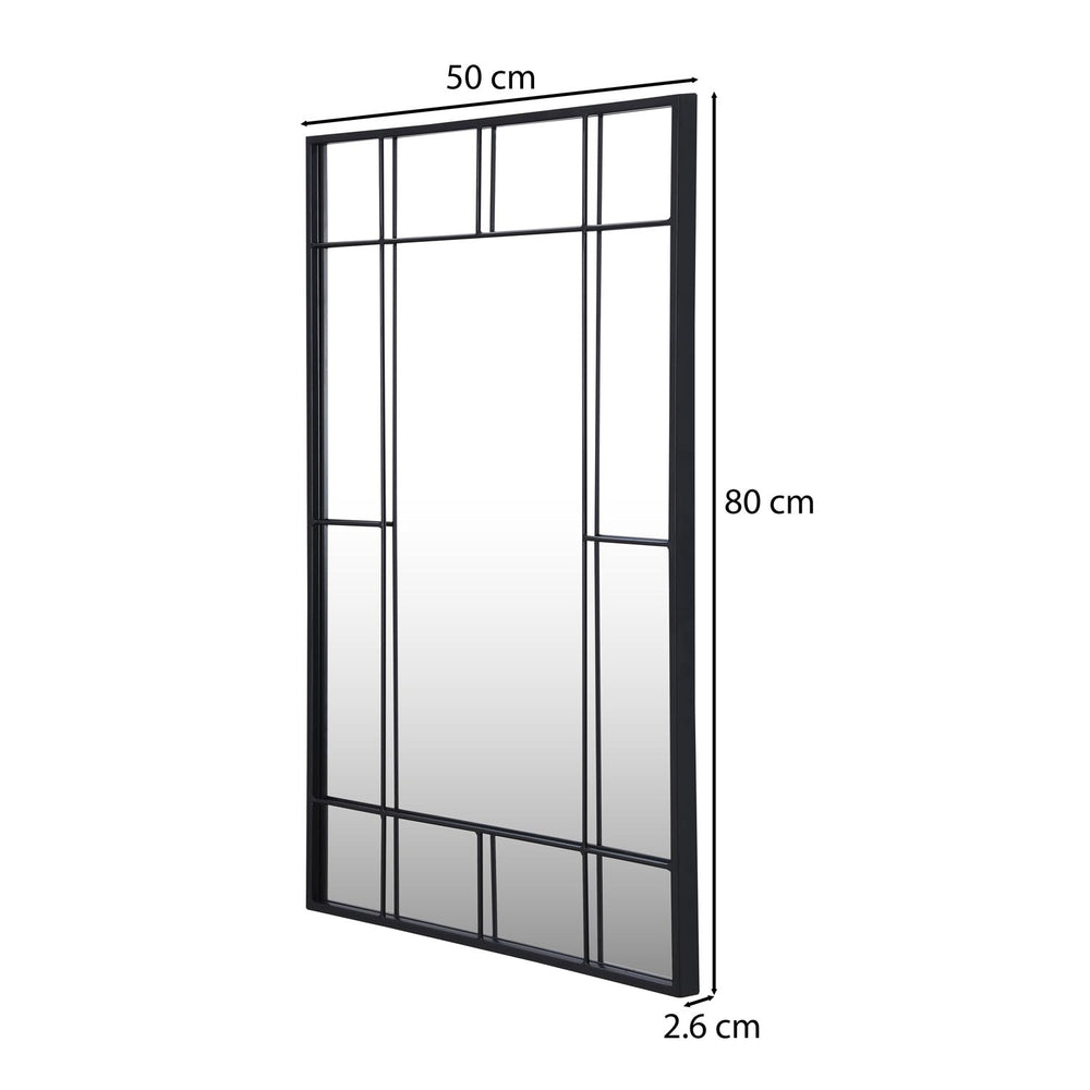 Minimal Grid Wall Mirror- Black