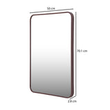 Organic Edge Wall Mirror- Brown