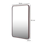Organic Edge Wall Mirror- Brown