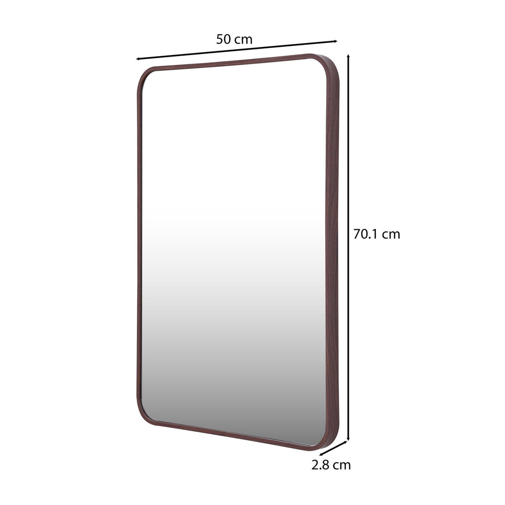 Organic Edge Wall Mirror- Brown