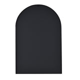 Decorative Arched Grid Wall Mirror - Black