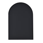 Decorative Arched Grid Wall Mirror - Black