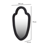 Decorative Shield Wall Mirror- Black