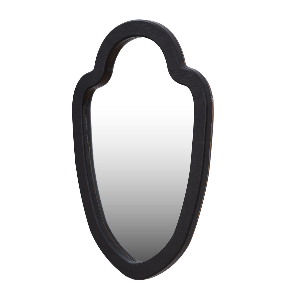 Decorative Shield Wall Mirror- Black