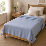 Jacquard Popcorn Polyester Single Blanket- Grey