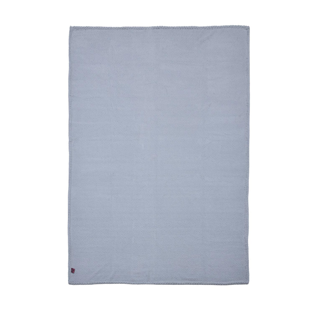 Jacquard Popcorn Polyester Single Blanket- Grey