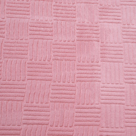 Jacquard Geometric Polyester Double Blanket- Pink