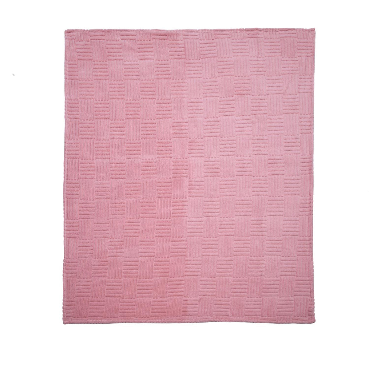 Jacquard Geometric Polyester Double Blanket- Pink