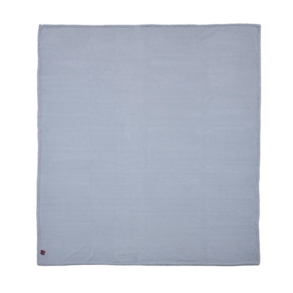 Jacquard Popcorn Polyester Double Blanket- Grey