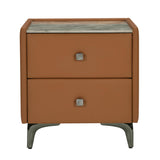 Lynn Upholstered Night Stand- Tan