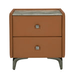 Lynn Upholstered Night Stand- Tan