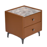 Lynn Upholstered Night Stand- Tan