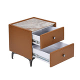 Lynn Upholstered Night Stand- Tan