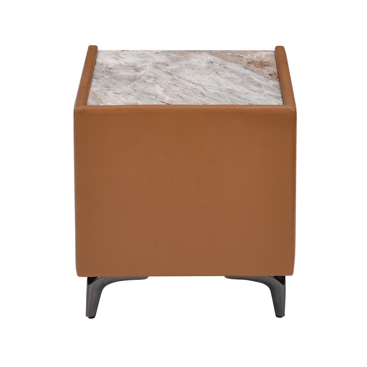 Lynn Upholstered Night Stand- Tan