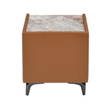 Lynn Upholstered Night Stand- Tan