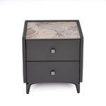 Lynn Upholstered Night Stand- Grey