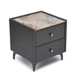 Lynn Upholstered Night Stand- Grey