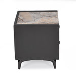 Lynn Upholstered Night Stand- Grey