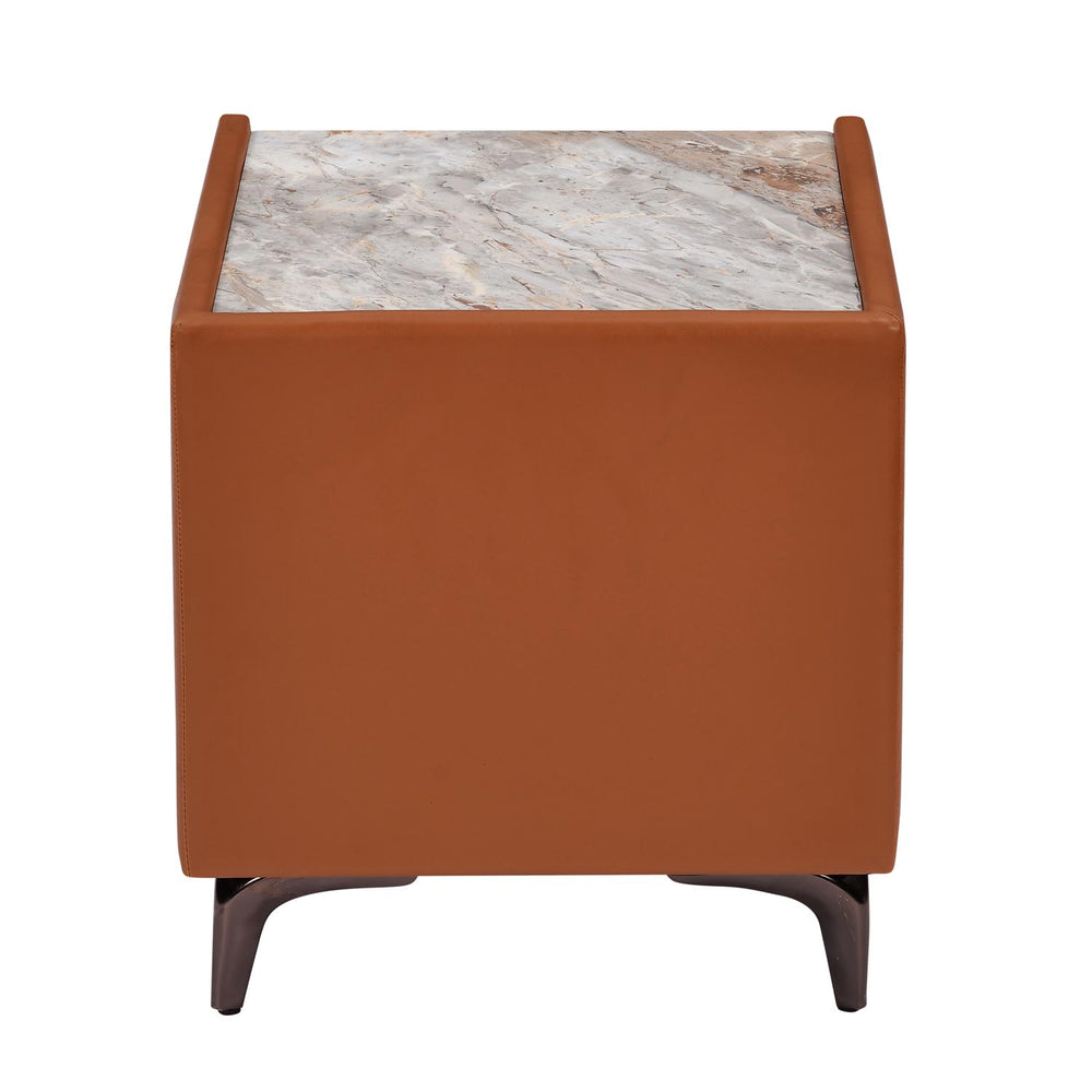 Lynn Upholstered Night Stand- Clay