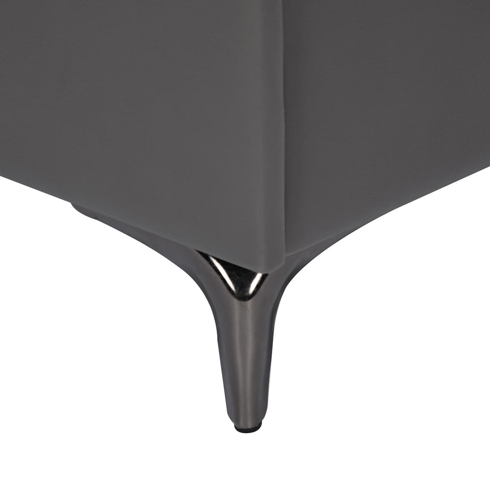 Lynn Upholstered Night Stand- Grey