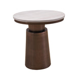 Mura Marble Top Side Table- Bronze