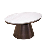 Mura Marble Top Center Table- Bronze