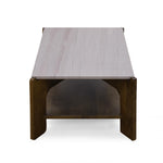 Okan Marble Top Center Table- Walnut