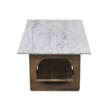 Zenea Marble Top Center Table- Walnut