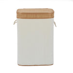 Plush Bamboo and Polyester Laundry Cover Bag- White